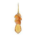 Dana Busch - Pair of Cluster Drop Earrings with Citrine Faceted, Spessartite Garnet, Peach Moonstone and 24Kt Gold Vermeil