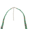 Navajo Contemporary Turquoise, Coral, and Silver Beaded Necklace, 31" length (J90365-0421-019) 2
