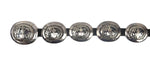 
Navajo Silver Overlay and Leather Storyteller Concho Belt c. 1960-70s (J91009A-0123-004) 1