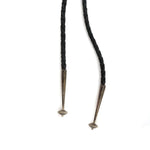 Manuel Hoyungwa (1953-2011) - Hopi Silver Overlay Bolo Tie with Kachina Design c. 1990s, 5.625" x 3.5" (J91051-0821-048)2