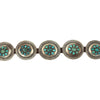 Perry Shorty (b. 1964) - Navajo Lone Mountain Turquosie, Number 8 Turquoise, Silver and Leather Belt c. 1980s, 34" to 42" waist (J91051-0921-003)3