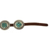 Perry Shorty (b. 1964) - Navajo Lone Mountain Turquosie, Number 8 Turquoise, Silver and Leather Belt c. 1980s, 34" to 42" waist (J91051-0921-003)4