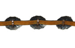 Navajo Sterling Silver and Leather Concho Belt c. 1940s, 29"-34" waist (J91253B-0822-002)