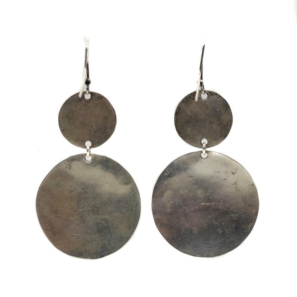 Miramontes Silver Hammered Double Round Earrings (J91305-0511-042)