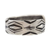 Miramontes - Silver Cuff #1 with Deeply Stamped Geometric Design, size 7 (J91305-1221-001)1
