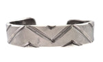 Miramontes - Silver Cuff #2 with Deeply Stamped Geometric Design, size 7 (J91305-1221-002)