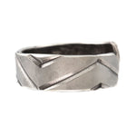 Miramontes - Silver Cuff #2 with Deeply Stamped Geometric Design, size 7 (J91305-1221-002)1
