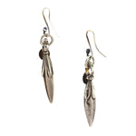 Miramontes - Silver Stylized Blossom Hook Earrings, 2.25" x 0.375" (J91305-1221-006)1