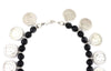 Miramontes - Necklace on Onyx Beads with 16 Silver Barber Quarters, 17.5" Length (J91305-1221-017)2