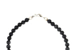 Miramontes - Necklace with 9 Silver Sandcast Star Crosses on Onyx Beads, 17" Length (J91305-1221-018)2