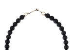 Miramontes - Necklace with 9 Small Silver Sandcast Double Bar Crosses on Onyx Beads, 16" Length (J91305-1221-019)2