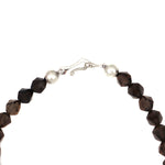 Miramontes - Necklace on Faceted Smoke Quartz Beads and Silver Pomegranate, 16" Length (J91305-1221-022)2