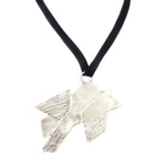 Miramontes - Necklace with Silver Abstract Pectoral Pendant #2, 28" Adjustable Length (J91305-1221-024)