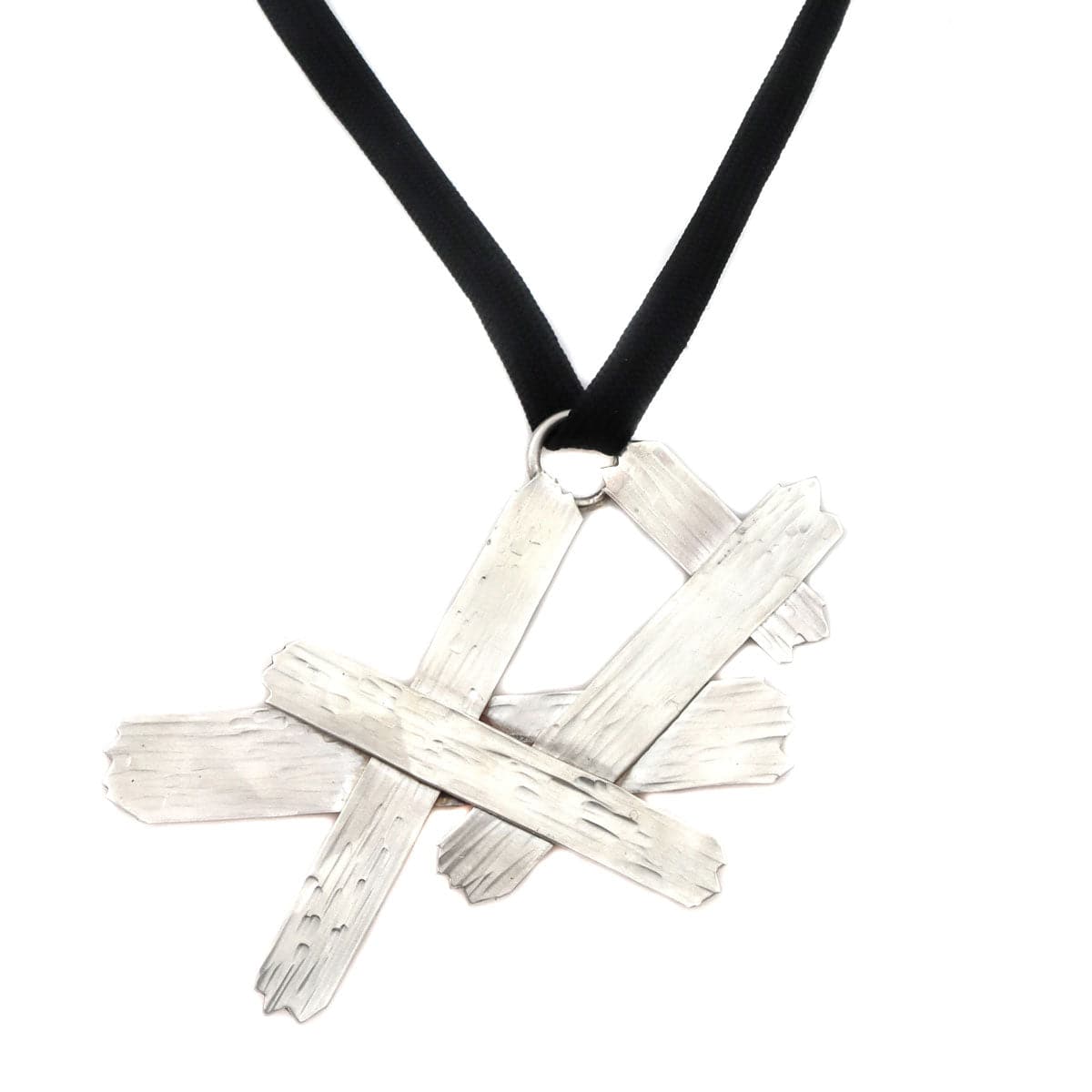 Miramontes - Necklace with Silver Abstract Pectoral Pendant #1, 25" Adjustable Length (J91305-1221-025)1