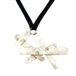 Miramontes - Necklace with Silver Abstract Pectoral Pendant #1, 25" Adjustable Length (J91305-1221-025)3