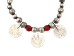 Miramontes - Old Style Necklace with Silver Beads, Barber Half Dollar Coins, and Carnelian de Lepp Beads, 17" Length (J91305-1221-027)3