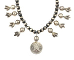Miramontes - Old Style Necklace with Silver Beads, 25th Anniversary Silver Blossoms, and Barber Silver Dollar Pendant, 25" Length (J91305-1221-028)3