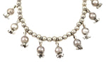 Miramontes - Silver Beaded Necklace with Pomegranate Pendants, 15" Length (J91305-1221-033)1