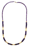 Amethyst and 14K Gold Beade Necklace, Strung by Frank Patania, Jr., 32" length (J91620A-0221-014)1