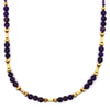 Amethyst and 14K Gold Beade Necklace, Strung by Frank Patania, Jr., 32" length (J91620A-0221-014)