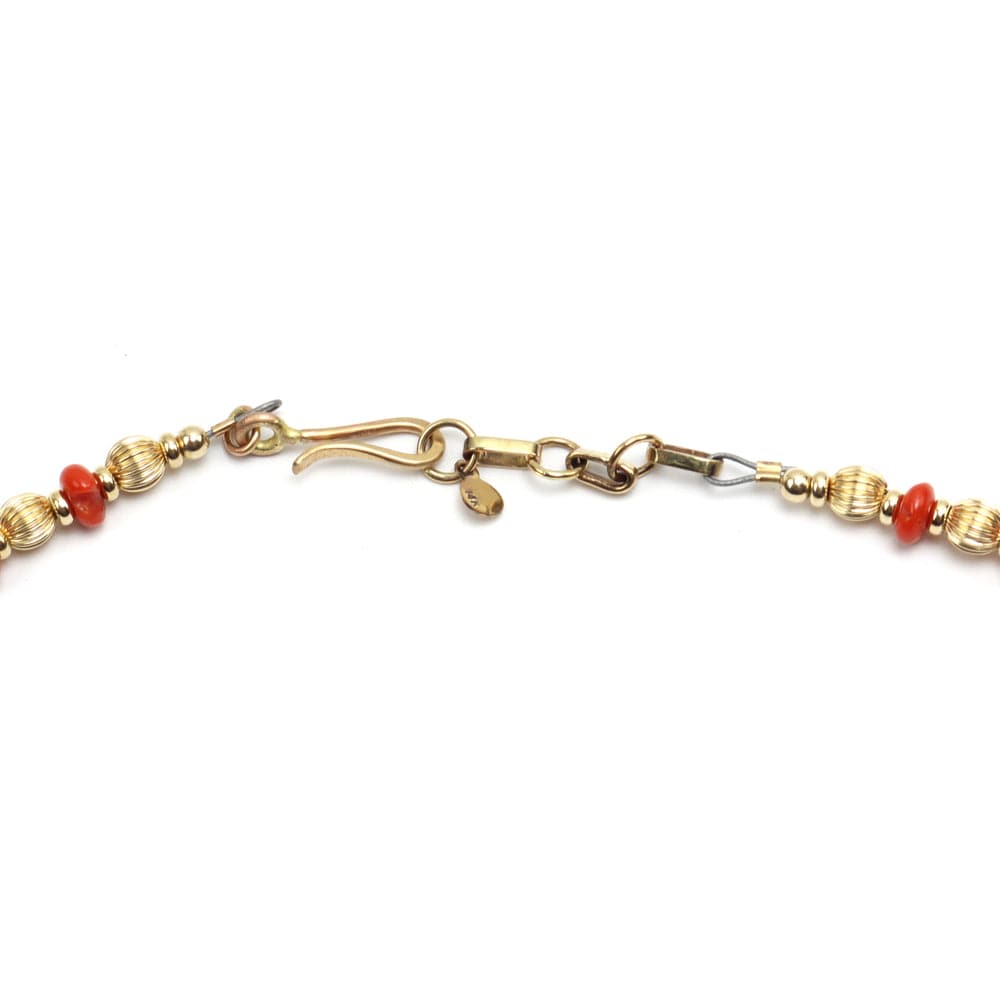 Frank Patania, Jr. - Natural Coral and 14K Gold Beaded Necklace, 31" length (J91620A-0620-002) 2
