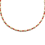 Frank Patania, Jr. - Natural Coral and 14K Gold Beaded Necklace, 22" length (J91620A-0620-003)
