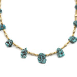 Frank Patania, Jr. - Natural Kingman Turquoise Nuggets and 14K Gold Beaded Necklace, 24" length (J91620A-0620-006)
