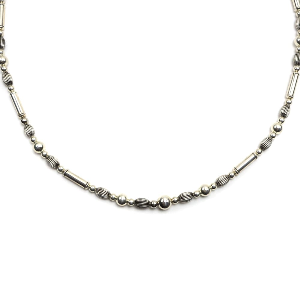 Frank Patania, Jr. - Sterling Silver Beaded Necklace, 34" length (J91620A-0620-017)
