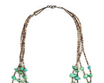 Navajo 4-Strand Turquoise Nugget and Heishi Necklace c. 1970s, 32" length (J91656A-0522-002) 1