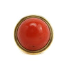 Frank Frank Jr. - Coral, 18K Gold, and Sterling Silver Ring, size 10.25 (J91699-0123-010)