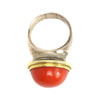 Frank Frank Jr. - Coral, 18K Gold, and Sterling Silver Ring, size 10.25 (J91699-0123-010) 1