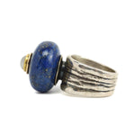 Frank Frank Jr. - Lapis Lazuli, Moonstone, 14K Gold, and Sterling Silver Ring, size 10.5 (J91699-0123-014) 4