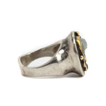 Frank Patania Jr. - Multi-Stone, 14K Gold, and Sterling Silver Moonface Ring, size 9.75 (J91699-0123-018) 1