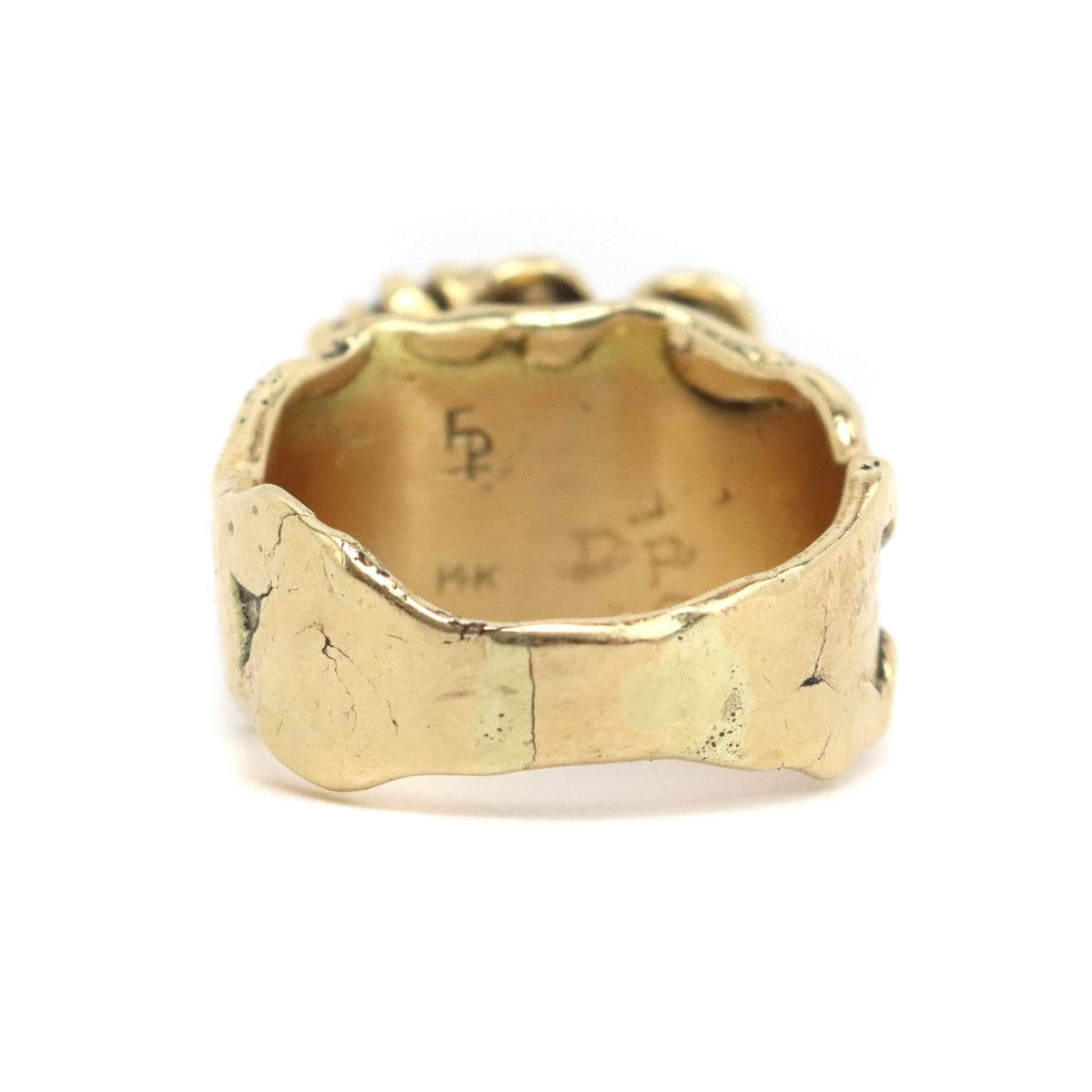 Frank Patania Jr. - Persian Turquoise, 14K Gold, Ring with Mushroom Design c. 1970, size 9.75 (J91699-0123-023) 3