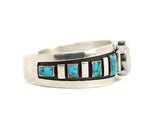 Frank Patania Jr. - Blue Gem Turquoise and Sterling Silver Watch Cuff, size 7 (J91699-0123-032) 1