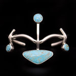 Sam Patania Collection - "Sky Dancer" Number 8 Turquoise and Sterling Silver Bracelet, size 6.375 (J91699-0221-015)
