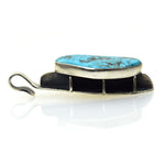 Sam Patania - Couture Morenci Turquoise and Sterling Silver Substructure Pendant and Chain