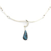 Sam Patania - "Candelaria Waves" Couture Candelaria Turquoise and Sterling Silver Necklace, 18" length (J91699-0820-003)
