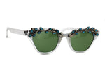 Frank Patania, Sr. (1899-1964) - Aluminum Glasses with Turquoise and Silver Floral Design Accents c. 1950s, 1.75" x 5.25" x 5.5" (J91699-0922-001)
