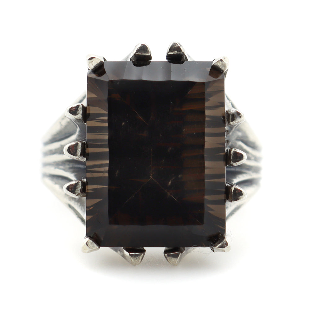 Sam Patania Collection - "Grand Cathedral" Smoky Quartz and Sterling Silver Ring, size 6.75 (J91699-1020-011)
