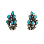 
Frank Patania Sr. (1898-1964) - Turquoise and Silver Earrings c. 1944, 1" x 0.75" (J91699-1022-003)