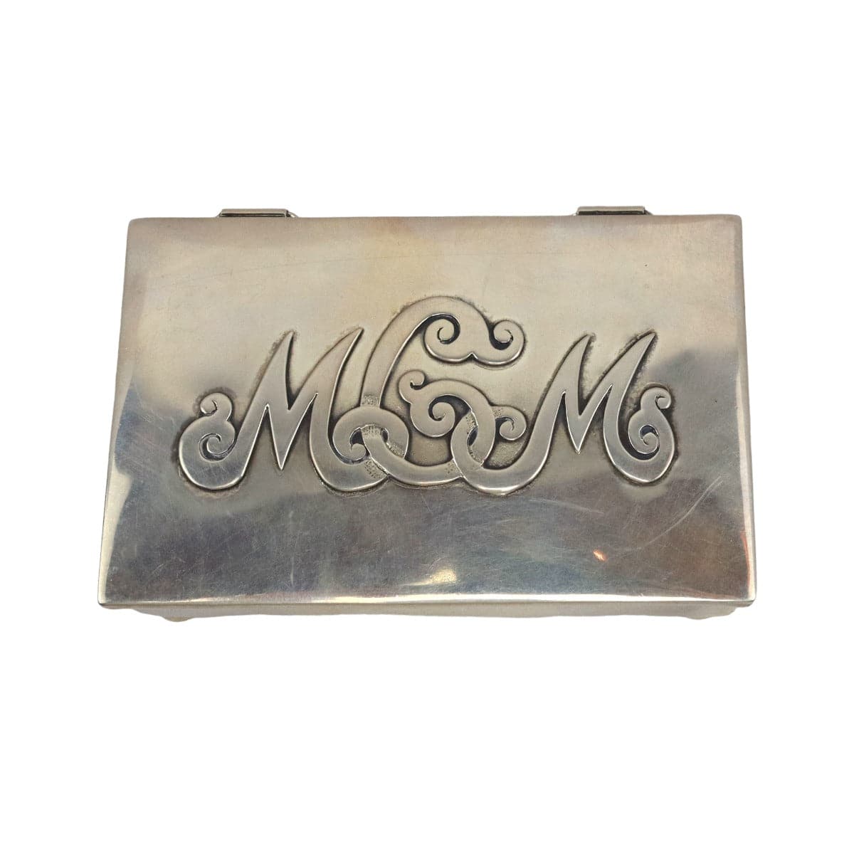 Frank Patania Sr. (1898-1964) - Sterling Silver Lidded Box with "MCM" Initials c. 1950s, 1.5" x 5.5" x 3.75" (J91699-1022-014) 1