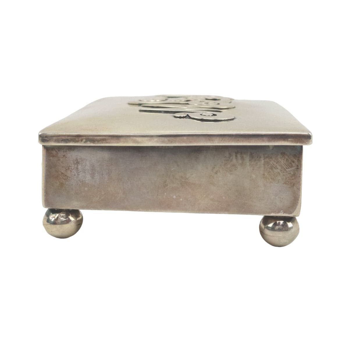 Frank Patania Sr. (1898-1964) - Sterling Silver Lidded Box with "MCM" Initials c. 1950s, 1.5" x 5.5" x 3.75" (J91699-1022-014) 3