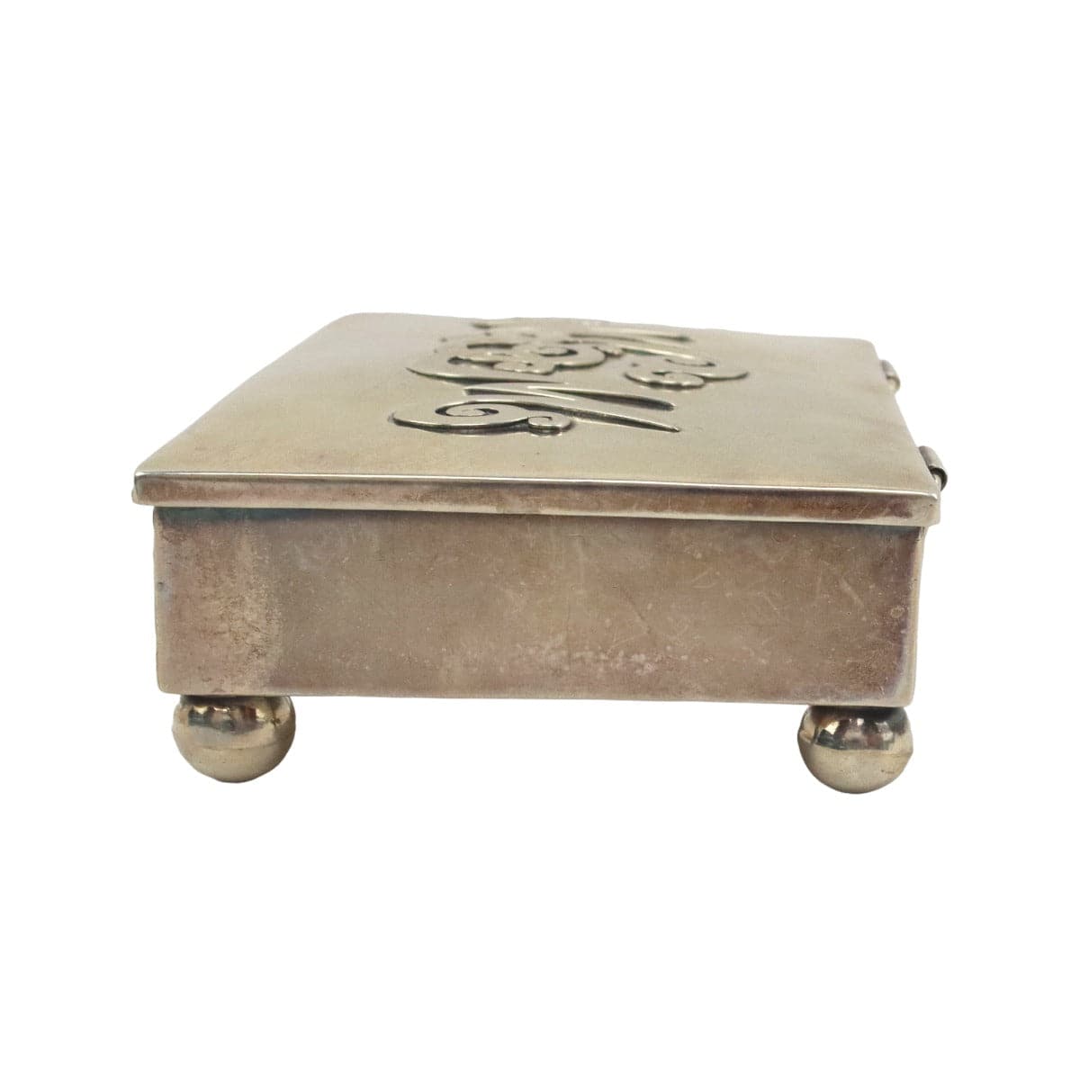 Frank Patania Sr. (1898-1964) - Sterling Silver Lidded Box with "MCM" Initials c. 1950s, 1.5" x 5.5" x 3.75" (J91699-1022-014) 5