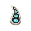 Frank Patania Sr. (1898-1964) - Burnham Turquoise and Sterling Silver Overlay Pin c. 1950s, 1.75" x 1" (J91699-1022-024)

