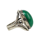 Frank Patania Jr. - Malachite and Sterling Silver Ring c. 2000, size 9.75 (J91699-1022-035) 1