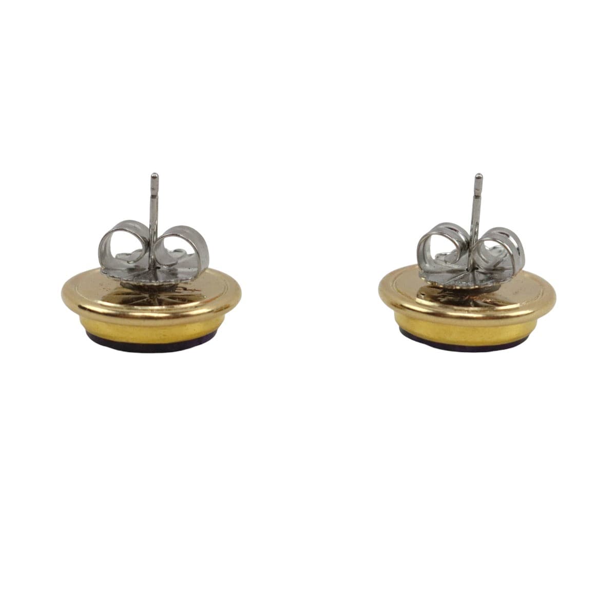 Frank Patania Jr. - Contemporary Sugilite and 14K Gold Post Earrings, 0.625" diameter (J91699-1022-046) 2