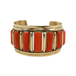 Frank Patania Jr. - Coral and 14K Gold Bracelet c. 2002, size 7 (J91699-1022-047)
