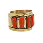 Frank Patania Jr. - Coral and 14K Gold Bracelet c. 2002, size 7 (J91699-1022-047)
 1