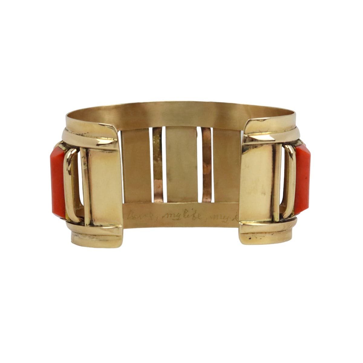 Frank Patania Jr. - Coral and 14K Gold Bracelet c. 2002, size 7 (J91699-1022-047)
 2